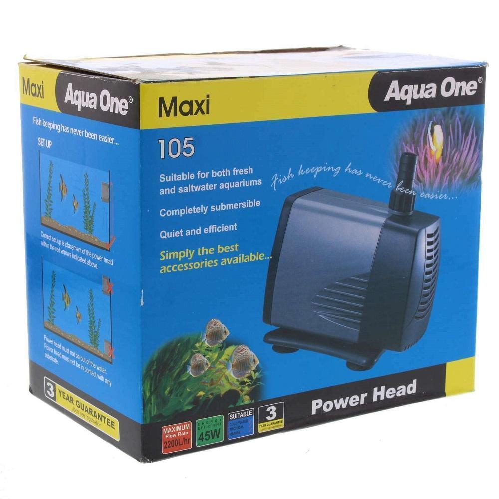 Aqua One 11325 Maxi 105 Powerhead 2500L/H 2.5m 625L Hydroponics Water Pump