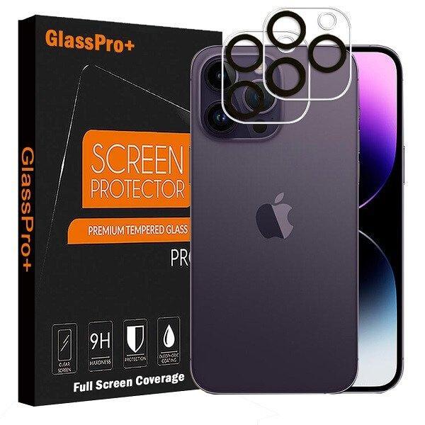 [3 PACK] Apple iPhone 14 Pro Max Camera Lens Tempered Glass Protector Guard - Case Friendly