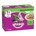 Whiskas Adult 1+ Wet Cat Food Mixed Favourites in Mince 85g x12