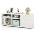 Modern Storage Cabinet Floor Display TV Console Cabinet with 2 Drawers 4 Cubes