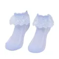 Girls Kids Lace Ruffle Ankle Short Socks Frilly Toddler Princess Socks 0-9 Yrad S Size