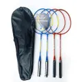 Ozstock Professional Badminton Racquet Set 4 Player Racket Shuttlecock Net Bag DF