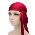 Velvet Durag Silky Hat Cap Men Women Premium Designer Doo Rag Wave Silk Headwear
