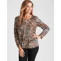 MILLERS - Womens Tops - Placement Printed Brushed With Heatseal Top