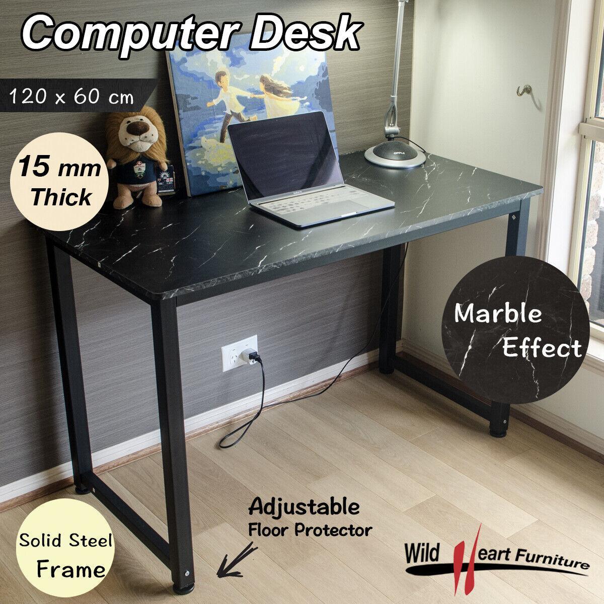 Computer Desk Study Office Table Black Marble PC Laptop Table Student Home Writi