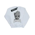 Marvel Boys Guardians Of The Galaxy Groot Face Sweatshirt (White) (9-11 Years)