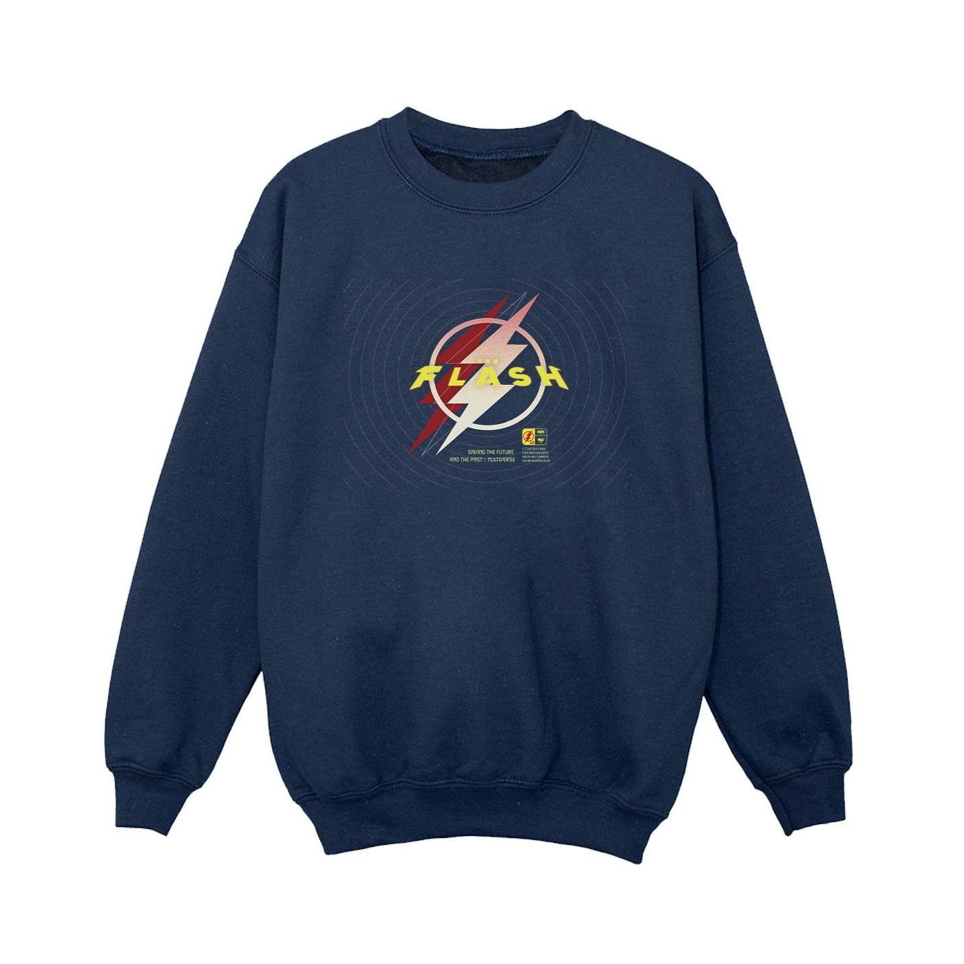 DC Comics Boys The Flash Lightning Logo Sweatshirt (Navy Blue) (7-8 Years)