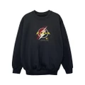 DC Comics Girls The Flash Lightning Logo Sweatshirt (Black) (12-13 Years)