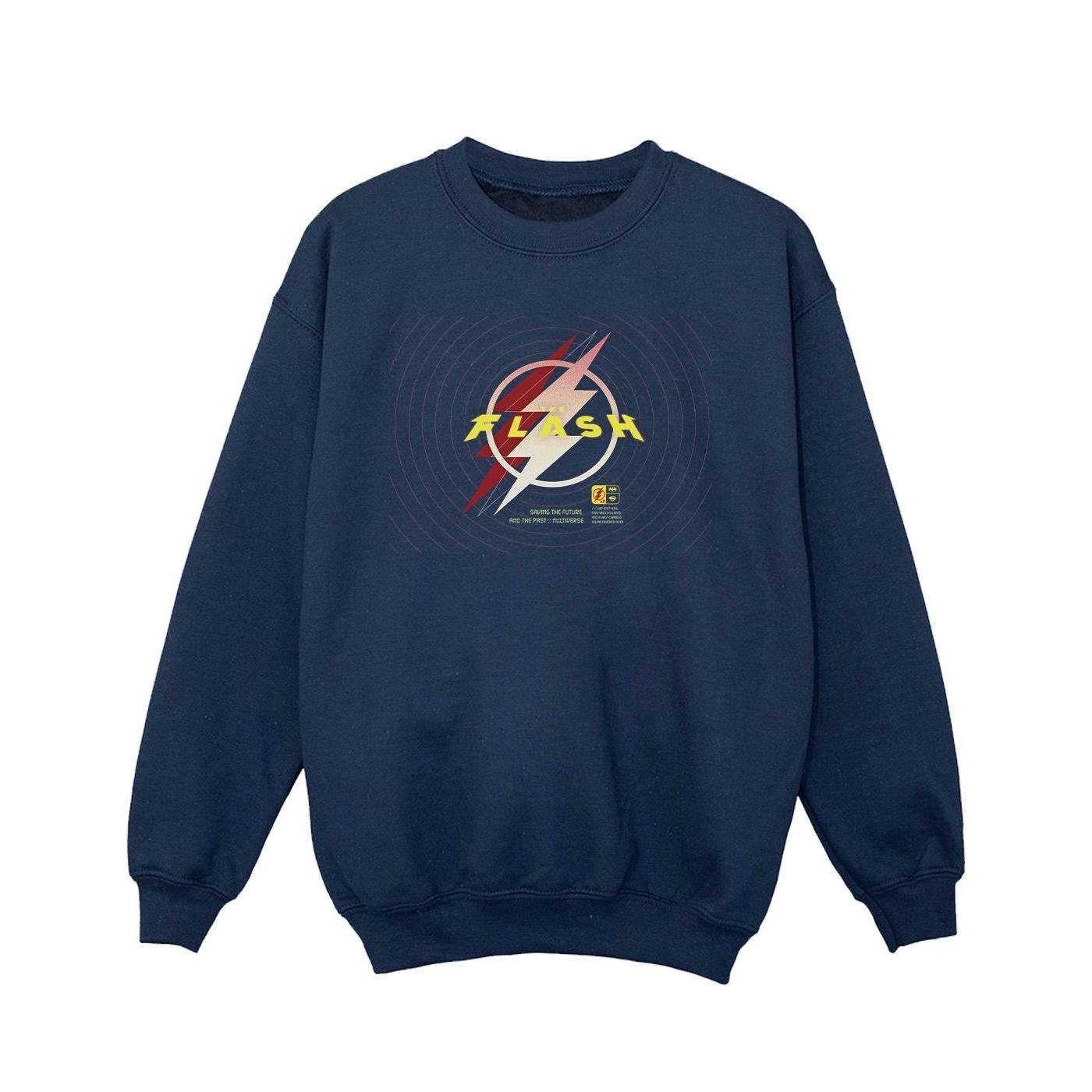 DC Comics Girls The Flash Lightning Logo Sweatshirt (Navy Blue) (5-6 Years)