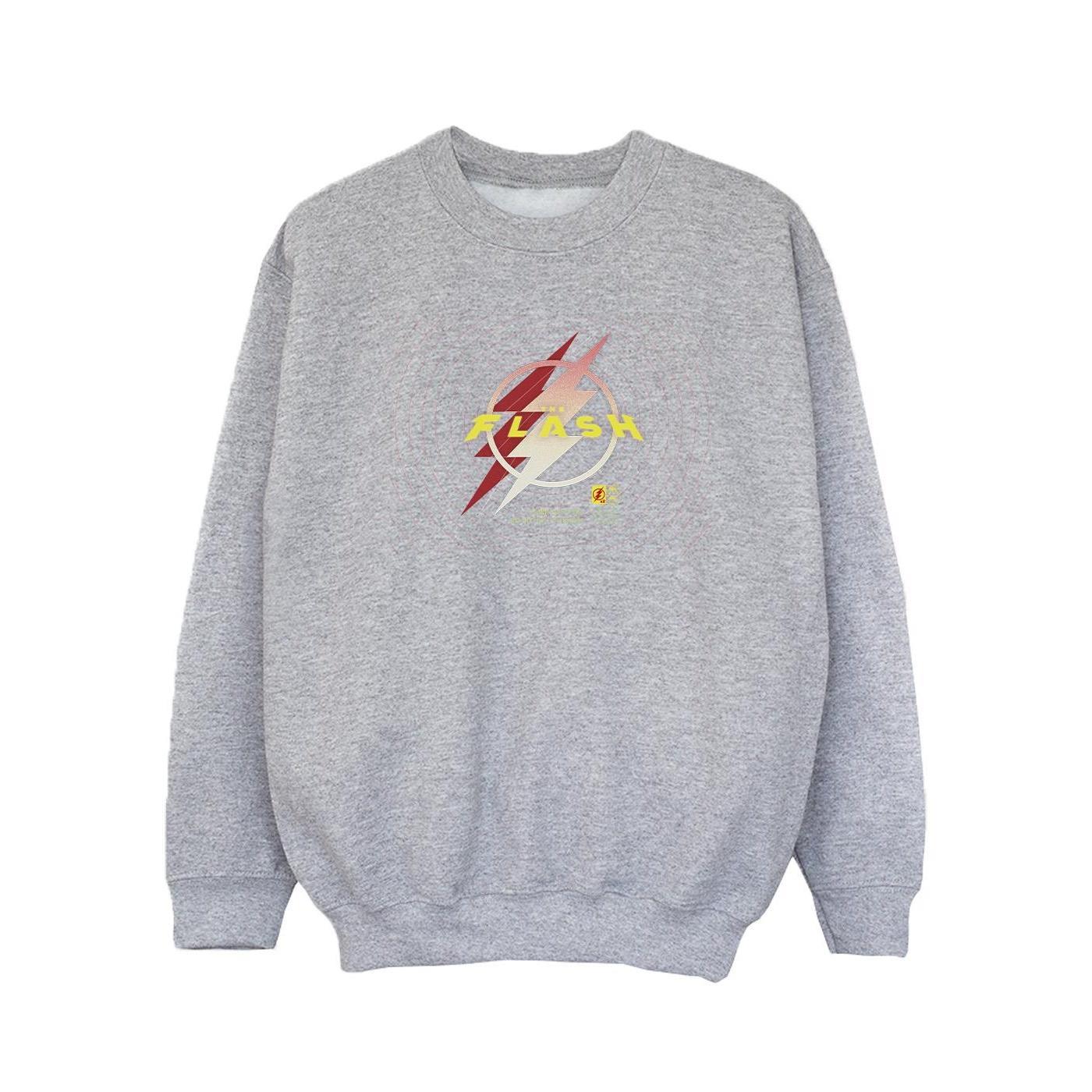 DC Comics Girls The Flash Lightning Logo Sweatshirt (Sports Grey) (5-6 Years)
