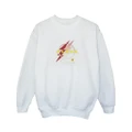 DC Comics Girls The Flash Lightning Logo Sweatshirt (White) (5-6 Years)