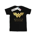 DC Comics Womens/Ladies Wonder Woman 84 Golden Logo Cotton Boyfriend T-Shirt (Black) (4XL)