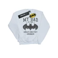 DC Comics Girls Batman My Dad Is A Superhero Sweatshirt (White) (9-11 Years)