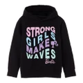 Barbie Girls Strong Girls Make Waves Hoodie (Black) (11-12 Years)