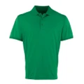 Premier Mens Coolchecker Pique Polo Shirt (Kelly Green) (L)