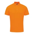 Premier Mens Coolchecker Pique Polo Shirt (Neon Orange) (4XL)