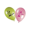 Disney Bow-Tique Latex Minnie Mouse Balloons (Pack of 8) (Green/Pink/Black) (One Size)
