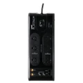 Crest Platinum Power Board 6-Socket/2-USB Surge Coax & Data Extension Black
