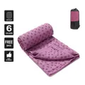 Vivva 185X63CM Non-slip Yoga Towel Mat Fitness Gym Microfiber Towel Blanket Large (Light Purple)