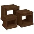 Coffee Tables 3 pcs Brown Oak Engineered Wood vidaXL