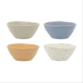Ecology Speckle Set Of 4 Dip Bowl 11cm - Multi Polka, Sky, Peach, Oatmeal