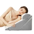 Comfeezzz 2 pcs Wedge Pillow Memory Foam Contour Pillow Orthopedic Back Neck Support