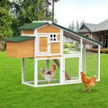 Advwin Chicken Coop Rabbit Hutch Wooden Pet Cage 162*48*109cm