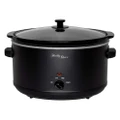 8L Slow Cooker Large Capacity Ceramic Pot (300W) - Black