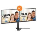Asus VA24EHF 24" FHD IPS 1ms 100Hz Eye Care Gaming Monitor With Dual Table Stand Bundle [Bundle ASUS VA24EHF Dual Monitor Stand]