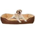 Pet Bed, Dog Bed Large Washable Square Brown(XL)