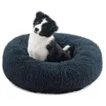 Advwin Pet Bed Round Nest Calming Bed Navy 80cm