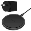 Griffin 15W Wireless QI Fast Charging Pad with QC 3.0 Wall Mains Charger - Black