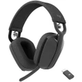 Logitech Zone Vibe Wireless Over-the-ear, Over-the-head Stereo Headset - Graphite - Binaural - Ear-cup - 3000 cm - Bluetooth - 20 Hz to 20 kHz - MEMS