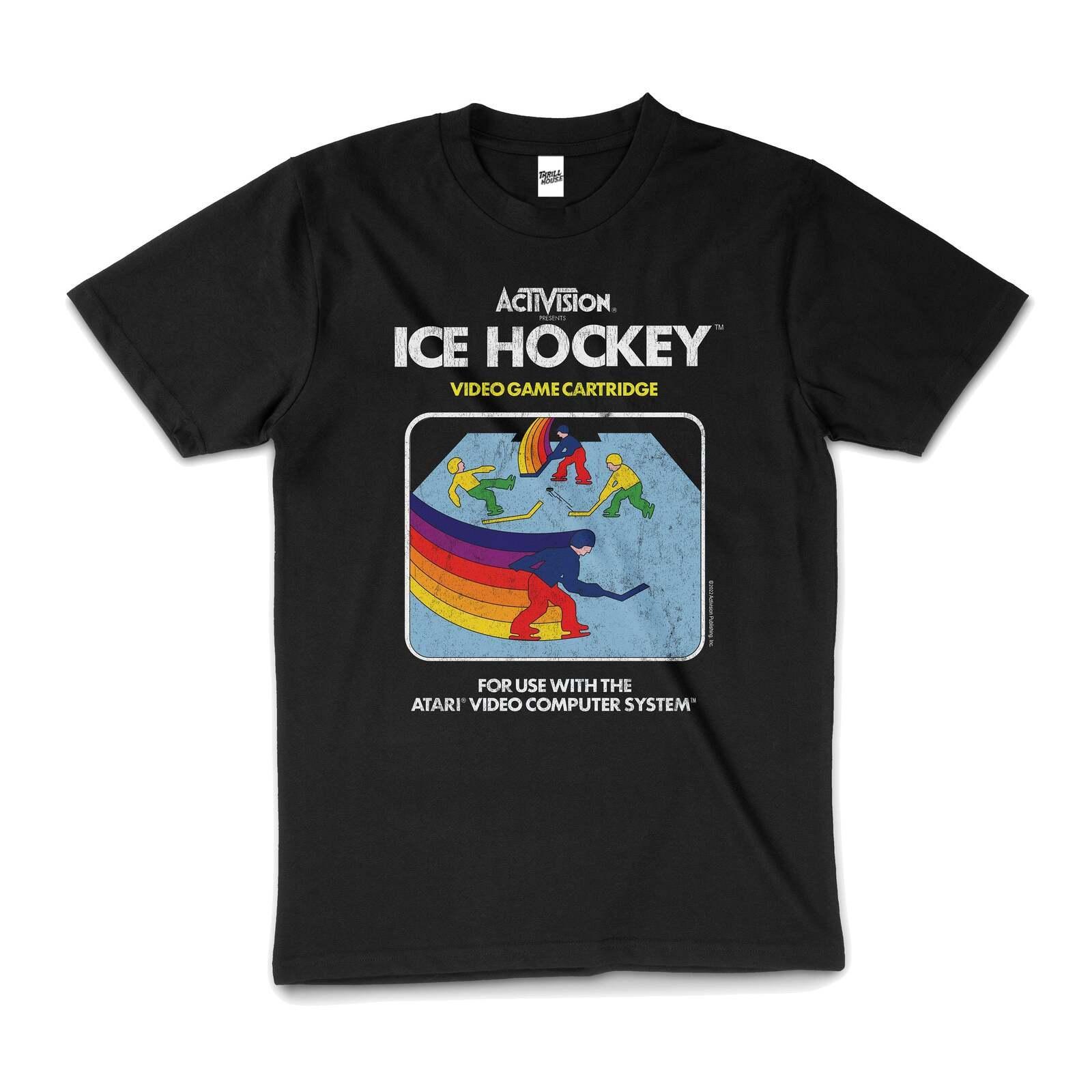 Activision Ice Hockey 80s Video Game Cotton T-Shirt Unisex Tee Black