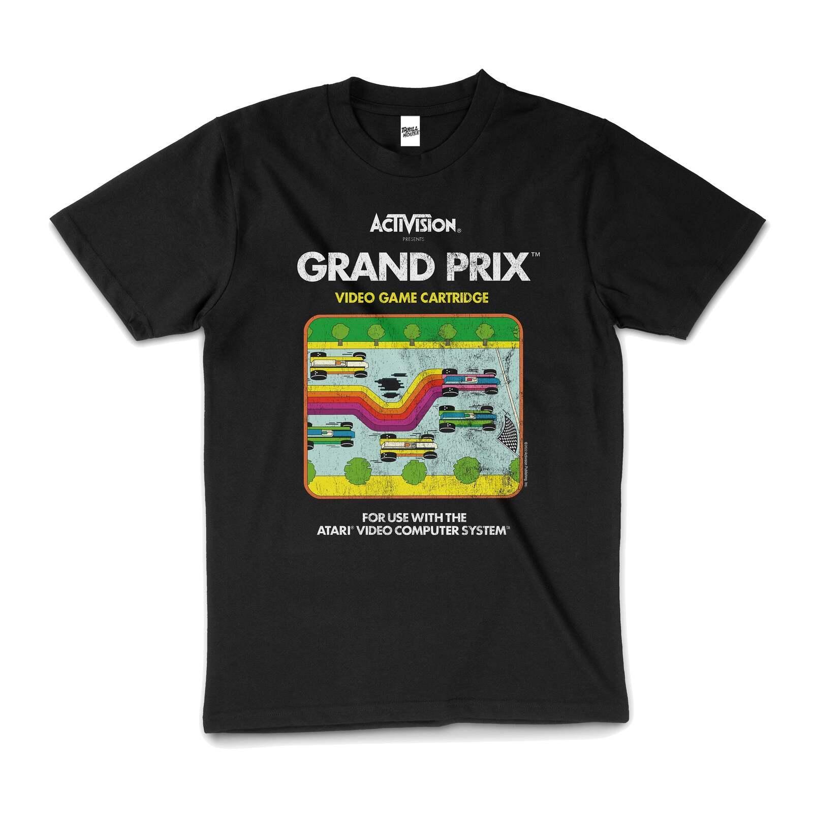 Activision Grand Prix 80s Racing Game Cotton T-Shirt Unisex Tee Black