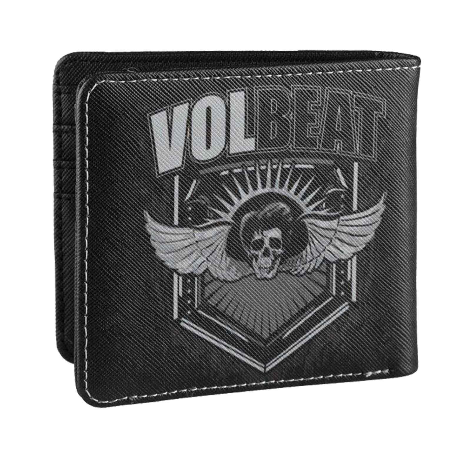 Volbeat Wallet Skull Wings Band Logo new Official Black Bifold One Size