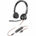 Plantronics Blackwire 3325 Wired Over-the-head Stereo Headset - Binaural - Supra-aural - 32 Ohm - 20 Hz to 20 kHz - Noise Cancelling Microphone - USB