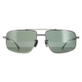 Chopard Sunglasses SCHF21M 568P Total Shiny Gunmetal Grey Green Polarised