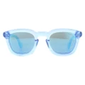 Moncler Sunglasses ML0006 84L Shiny Azure Transparent Blue Mirror