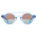 Moncler Sunglasses ML0014 84L Shiny Light Blue Blue