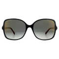 Jimmy Choo Sunglasses JUDY/S 807 FQ Black Transparent Grey Gradient Gold Mirror