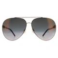 Jimmy Choo Sunglasses GRAY/S RHL FQ Gold Black Grey Gradient Gold Mirror