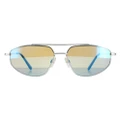 Serengeti Sunglasses Marlon SS539002 Shiny Silver Mineral Polarized 555nm Blue
