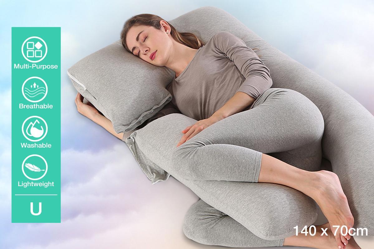 Advwin 2 in 1 Pregnancy Nursing Sleeping Pillow w/ Detachable Side (U-Shaped)