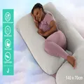 Advwin Pregnancy Nursing Sleeping Pillow w/ Detachable Cover (J-Shaped)