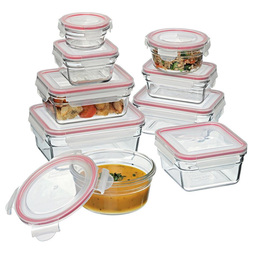 Glasslock 9 Piece Oven Safe Glass Container Set