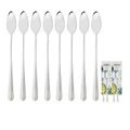 8 Pcs Long Handled Stainless Steel Coffee Spoon Cold Drink Ice Cream Tea Spoon