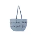 Bambury Ultra soft Moby Tote Shopping/Carry Bag 50x35cm Blue Cotton Knitted