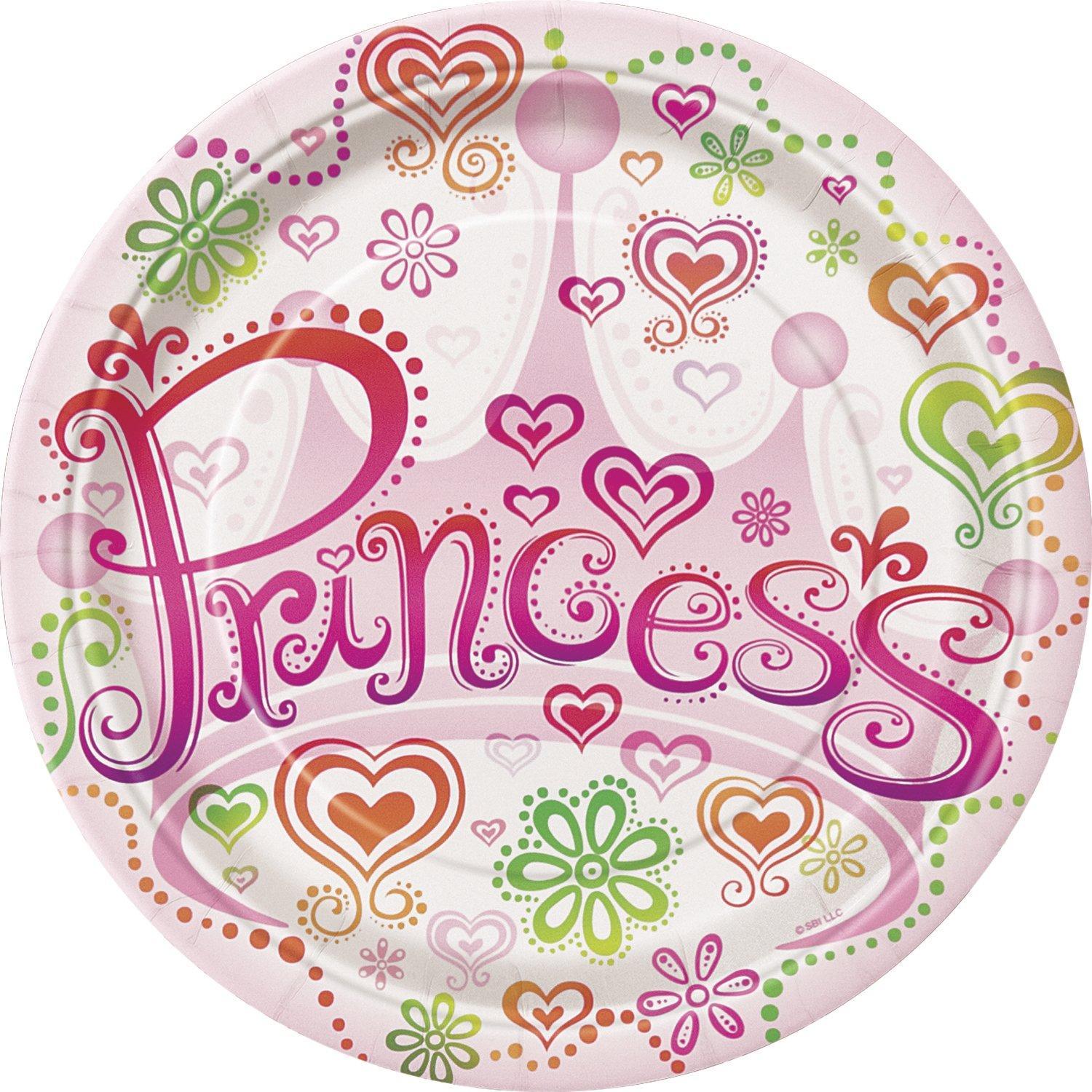 Princess Diva Paper Party Plates (Pack of 8) (Multicoloured) (One Size)