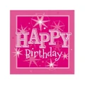 Pioneer Europe Happy Birthday Disposable Napkins (Pack of 20) (Pink) (One Size)